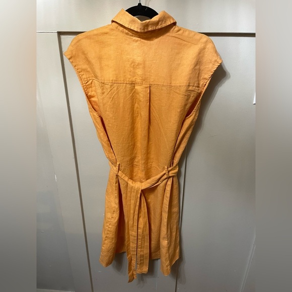 100% Linen Mango Shirty Dress - Picture 4 of 7
